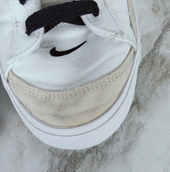 Nike Men's Blazer Low '77 Vintage White Black Canvas Sneakers, 10.5 - Picture 9 of 11